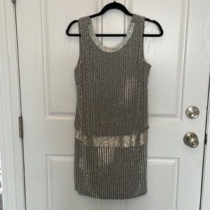 Silver party dress